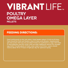 Vibrant Life Poultry Omega Layer Pellets, 40 lb Bag