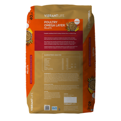 Vibrant Life Poultry Omega Layer Pellets, 40 lb Bag