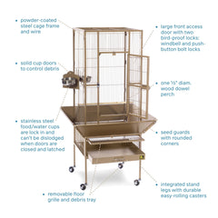 Prevue Pet Products Park Plaza Bird Cage, Coco Brown