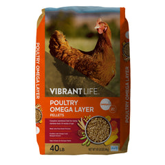 Vibrant Life Poultry Omega Layer Pellets, 40 lb Bag