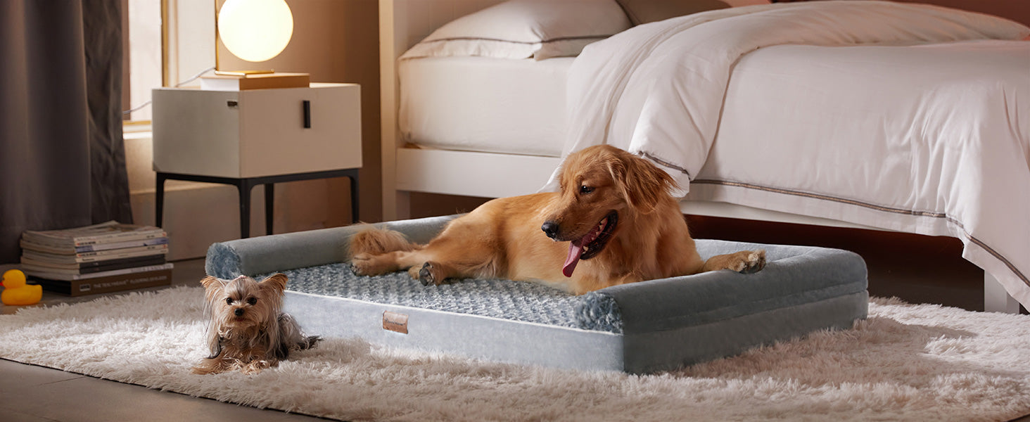 BFPETHOME Dog Beds for Large Dogs, Orthopedic Dog Bed for Medium Large Dogs,Big Waterproof Couch Pet Bed with Removable Washable Cover