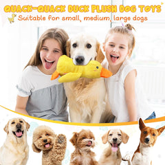 9in Quack-Quack Duck Dog Toy, 2025 New The Mellow Dog Calming Dogs' Emotional Support for Indoor Puppy, Yellow Best Friends Calming Duck Toy for Dogs (Yellow)