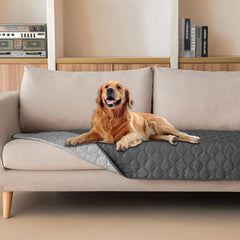 BEAKHOME 3X Stronger Waterproof Pet Blanket, Scratch Proof Furniture Protector for Dogs Cats, Reversible Cover 30x70 Inch, Dark Grey/Light Grey