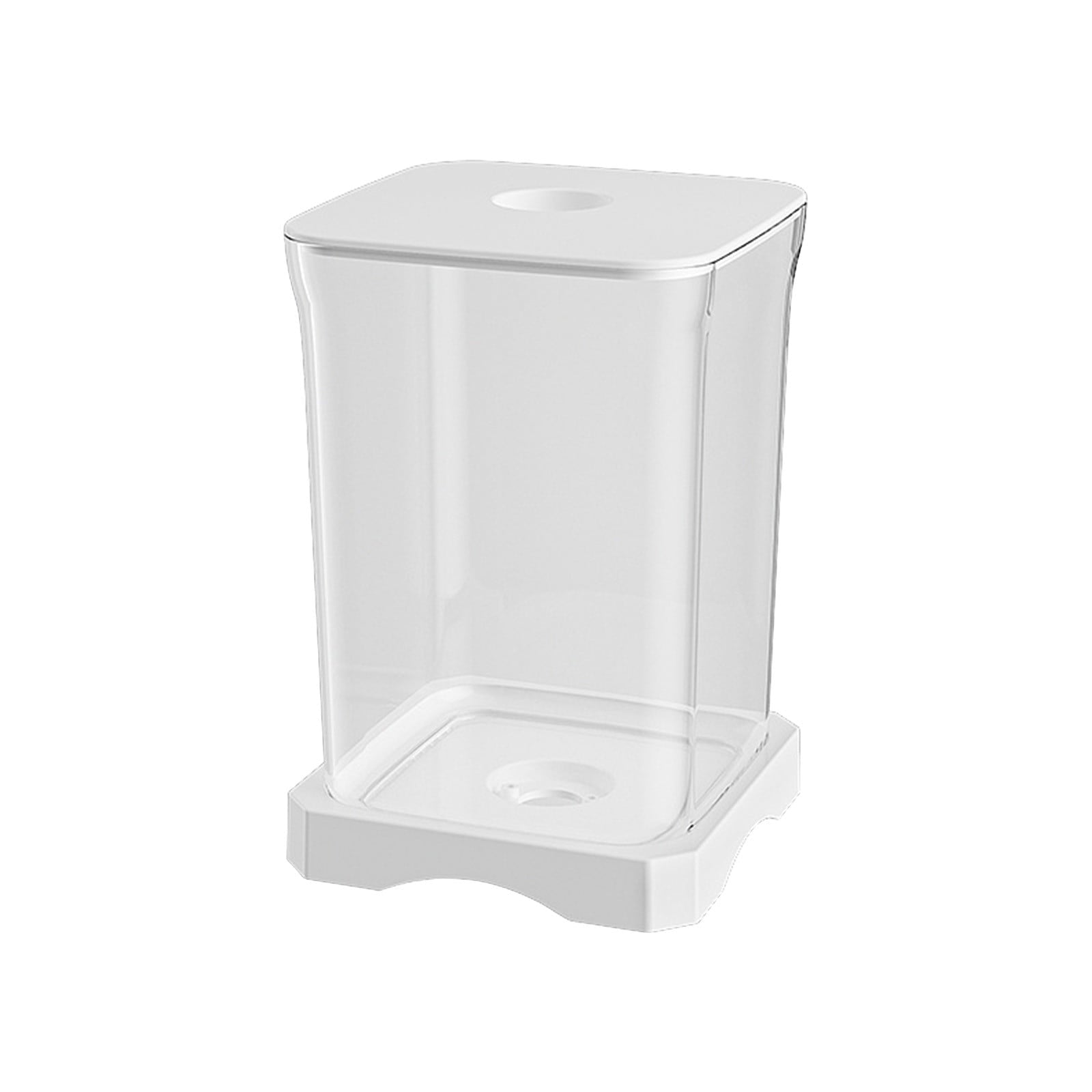 Ikohbadg Mini Self-Cleaning Aquarium LED Cube Ecosystem, Desktop Aquarium Starter Kit LED Lighting Design, Fake Fish Tank Mini Aquarium, Fake Aquarium Decorative Lamp, Gift for Kids, White