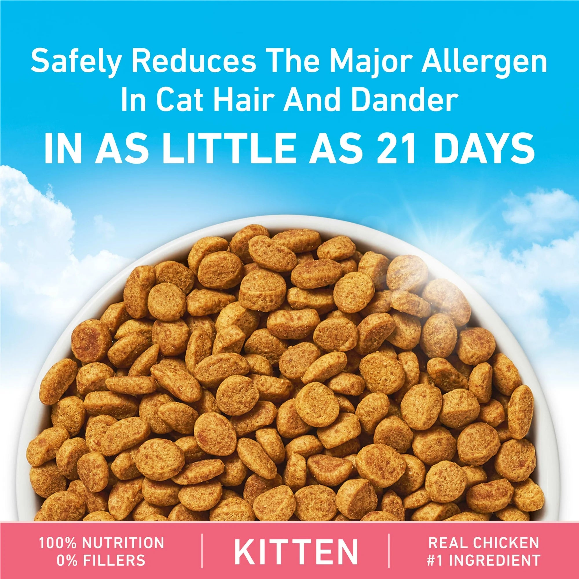 Purine ONE LiveClear Allergen-Reducing Dry Kitten Food Formula with Real Chicken as the Number One Ingredient