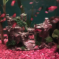 SLOCME Resin Castle Aquarium Ornament – Fish Tank Castle Decoration for Freshwater & Saltwater, Medium Size