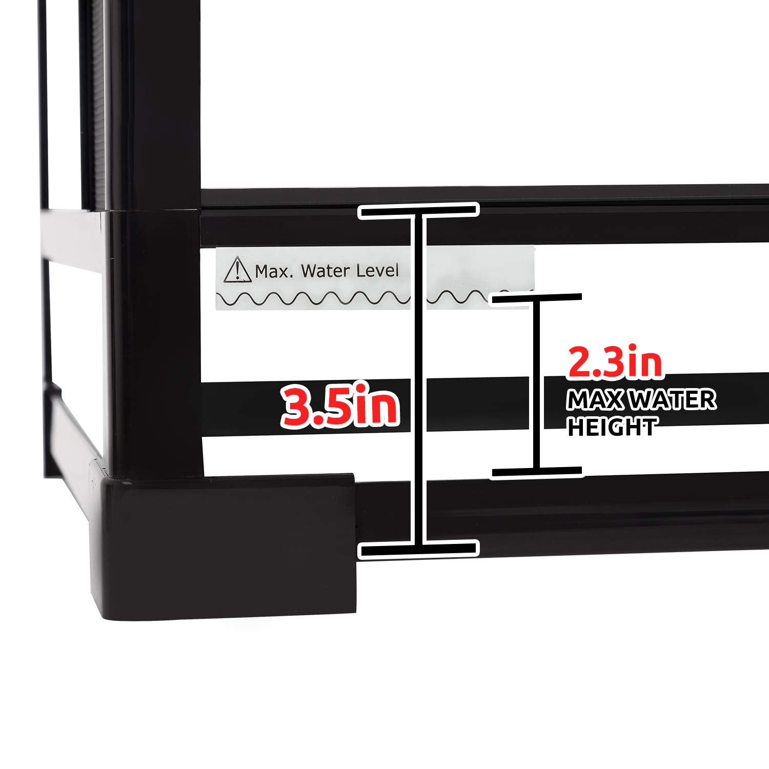 ECOSUB Large Reptile Tank, 50 Gallon Glass Terrarium, Double Hinge Door, 36 x 18 x 18in