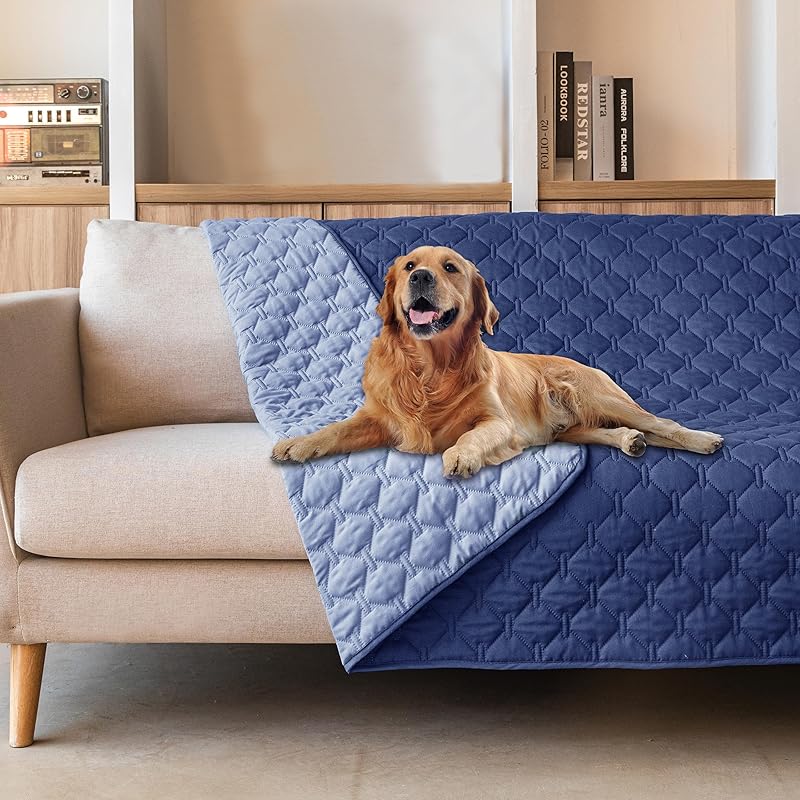 BEAKHOME 3X Stronger Waterproof Pet Blanket, Scratch Proof Furniture Protector for Dogs Cats, Reversible Cover 30x70 Inch, Dark Grey/Light Grey