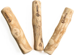lemuria Set of 3 Coffee Wood Dog Chew Stick Toy, Natural Durable Real Wooden Bone Sticks for Dogs, Safe Dental Cleaning Chews for Teething Puppy, Stress Relief for Large Giant Dogs (Extra Large)