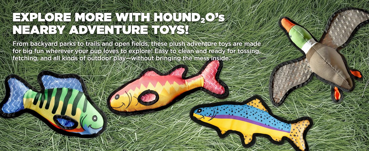 Plush Outdoor Toys for Dogs | Flying Duck | Fun Hunting Themed Durable Dog Toy with Playful Chuckler