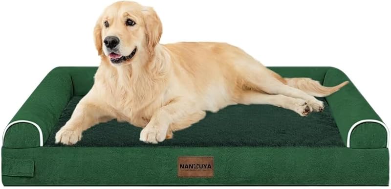 Large Dog Bed Orthopedic Washable: Beds Bolster XL Bed Large Big Dogs Memory Foam Couch Sofa Waterproof with Removable Cover