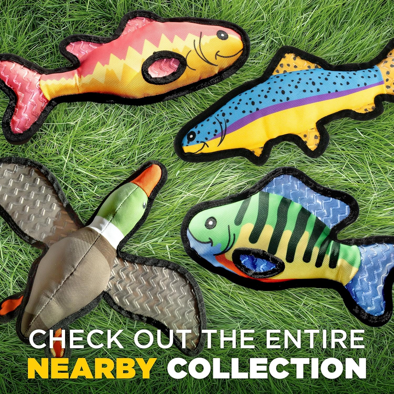 Plush Outdoor Toys for Dogs | Flying Duck | Fun Hunting Themed Durable Dog Toy with Playful Chuckler