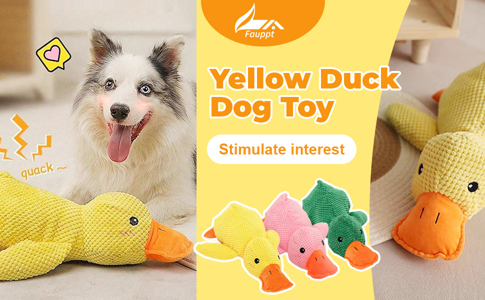 Duck Dog Toy for Dogs,2025 Upgrade Durable Calming Ducks Dog Toy,Squeak Dog Toys for Small Dogs Stuffed Duck Dog Toys for Puppy Small Dog Indoor Puppy Essentials (Yellow#)