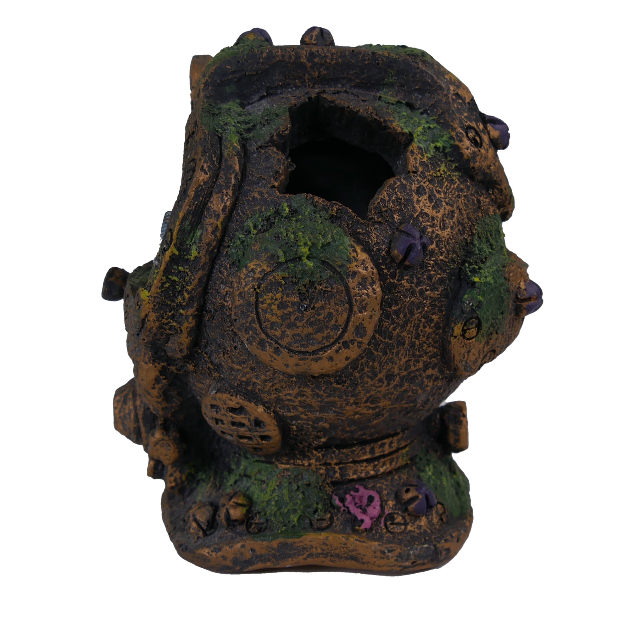 Penn-Plax Deco-Replicas Sunken Garden Diver Helmet Aquarium Ornament - Fish Tank Decoration - Small