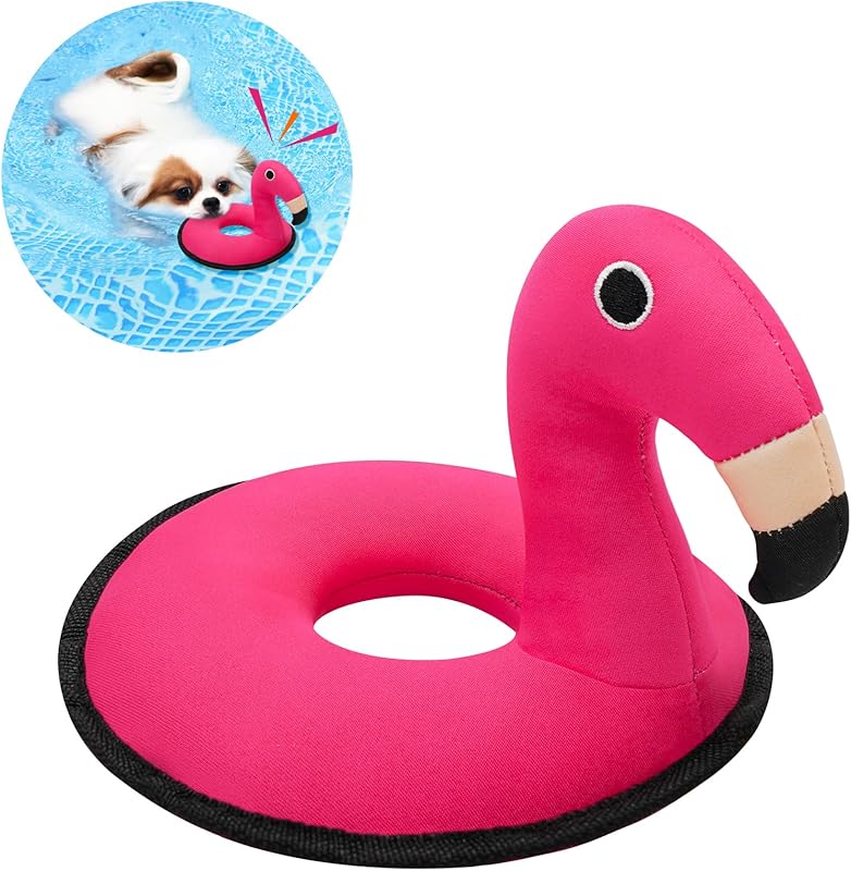 Squeaky Dog Toys, Floating Dog Toys for Indoor or Outward Play, Swim Ring Design Interactive Dog Gifts for Small and Medium Dogs - 2pack