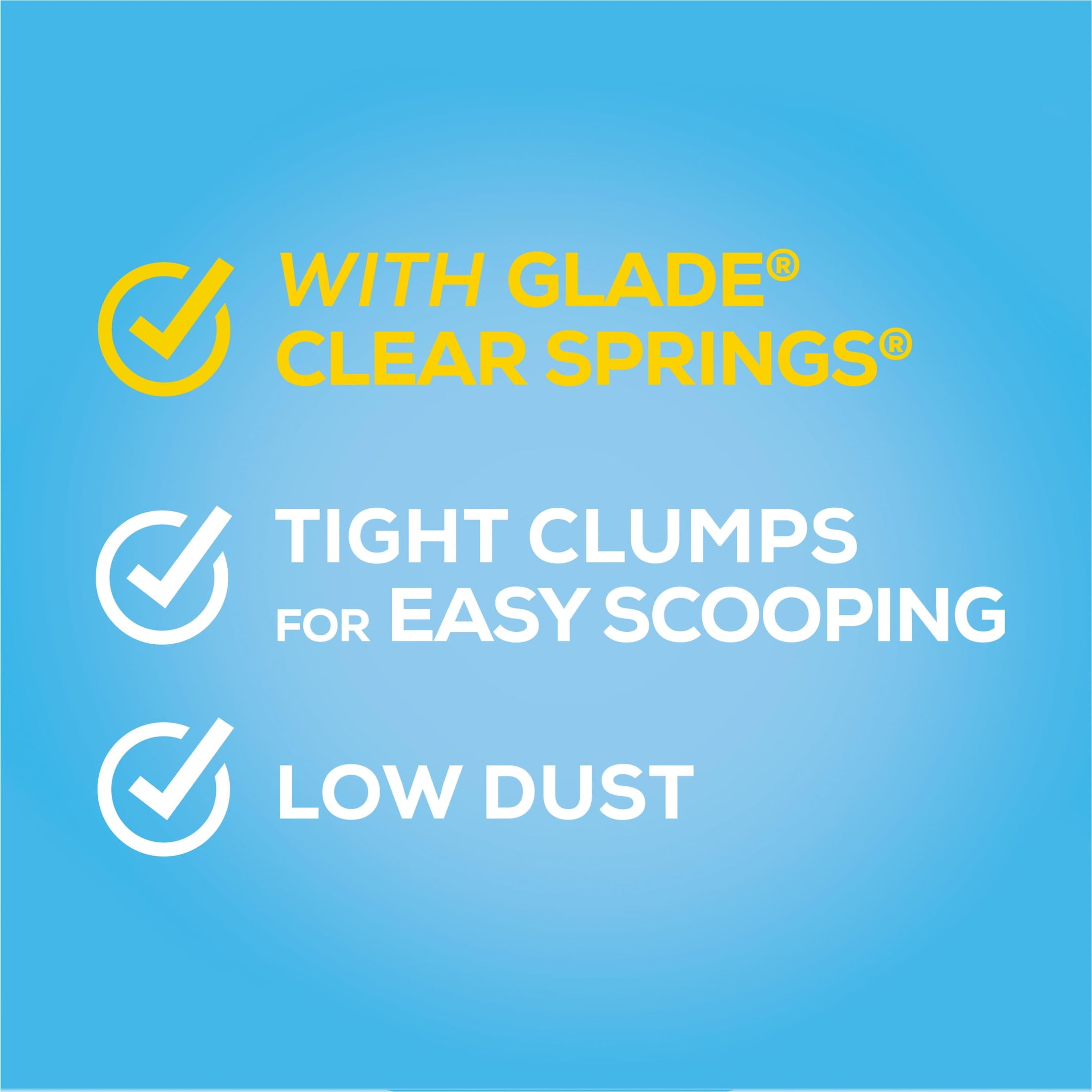 Purina Tidy Cats Clumping Cat Litter, Glade Clear Springs Deodorizing, Low Dust, 20 lb. Jug