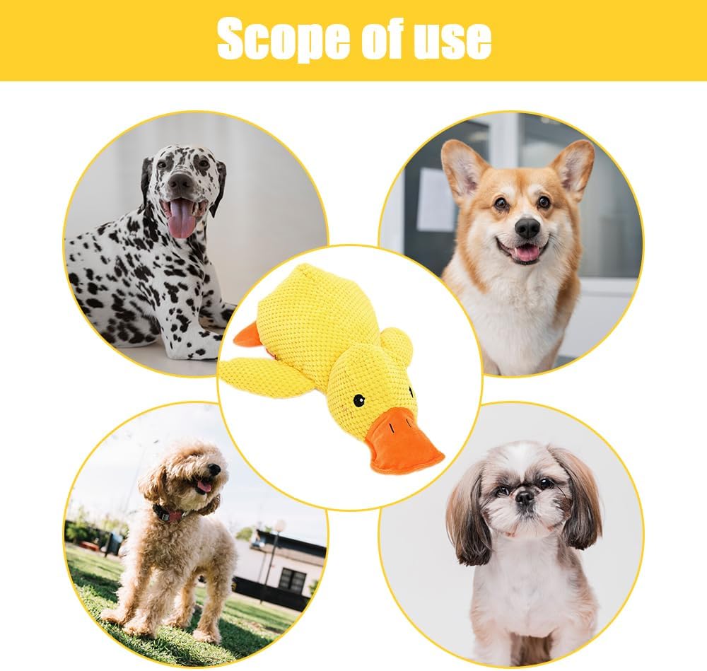 Duck Dog Toy for Dogs,2025 Upgrade Durable Calming Ducks Dog Toy,Squeak Dog Toys for Small Dogs Stuffed Duck Dog Toys for Puppy Small Dog Indoor Puppy Essentials (Yellow#)