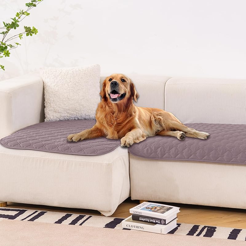 BEAKHOME 3X Stronger Waterproof Pet Blanket, Scratch Proof Furniture Protector for Dogs Cats, Reversible Cover 30x70 Inch, Dark Grey/Light Grey