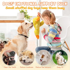 9in Quack-Quack Duck Dog Toy, 2025 New The Mellow Dog Calming Dogs' Emotional Support for Indoor Puppy, Yellow Best Friends Calming Duck Toy for Dogs (Yellow)