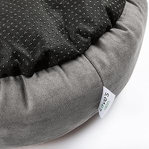 Love's cabin Round Donut Cat and Dog Cushion Bed, 20in Bed for Cats or Small Dogs, Anti-Slip & Water-Resistant Bottom, Super Soft Durable Fabric Pet Beds, Washable Luxury Cat & Dog Bed Gray