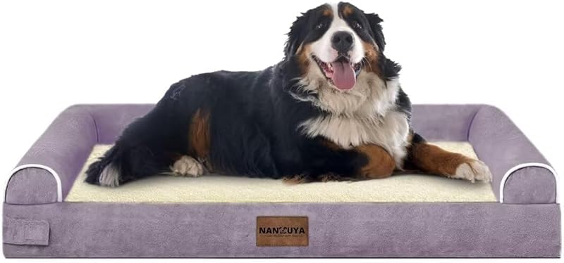 Large Dog Bed Orthopedic Washable: Beds Bolster XL Bed Large Big Dogs Memory Foam Couch Sofa Waterproof with Removable Cover