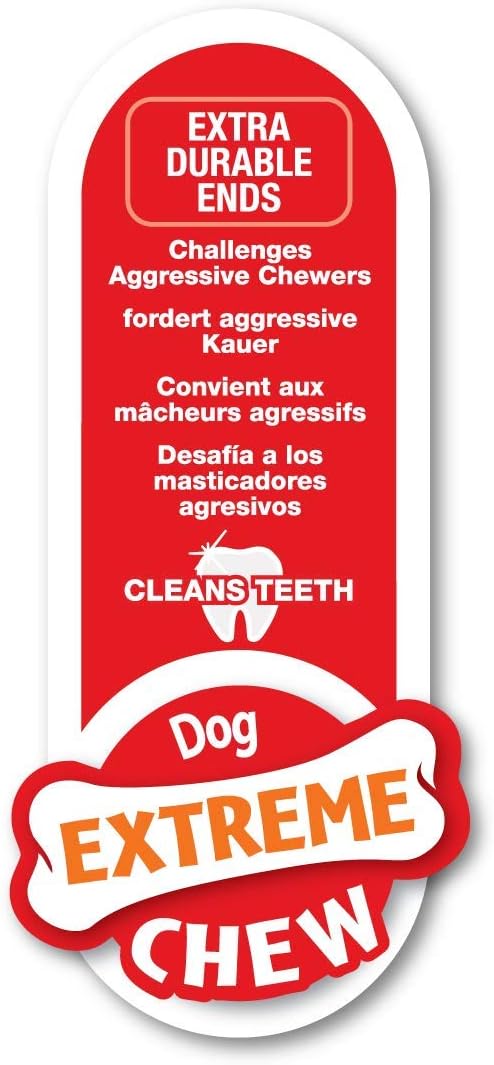 Nylabone Extreme Tough Dog Chew Toy Bones, Peanut Butter, Chicken, Bacon Flavoured, 3-Piece, Small, for Dogs Up to 11 kg