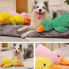 Duck Dog Toy for Dogs,2025 Upgrade Durable Calming Ducks Dog Toy,Squeak Dog Toys for Small Dogs Stuffed Duck Dog Toys for Puppy Small Dog Indoor Puppy Essentials (Yellow#)