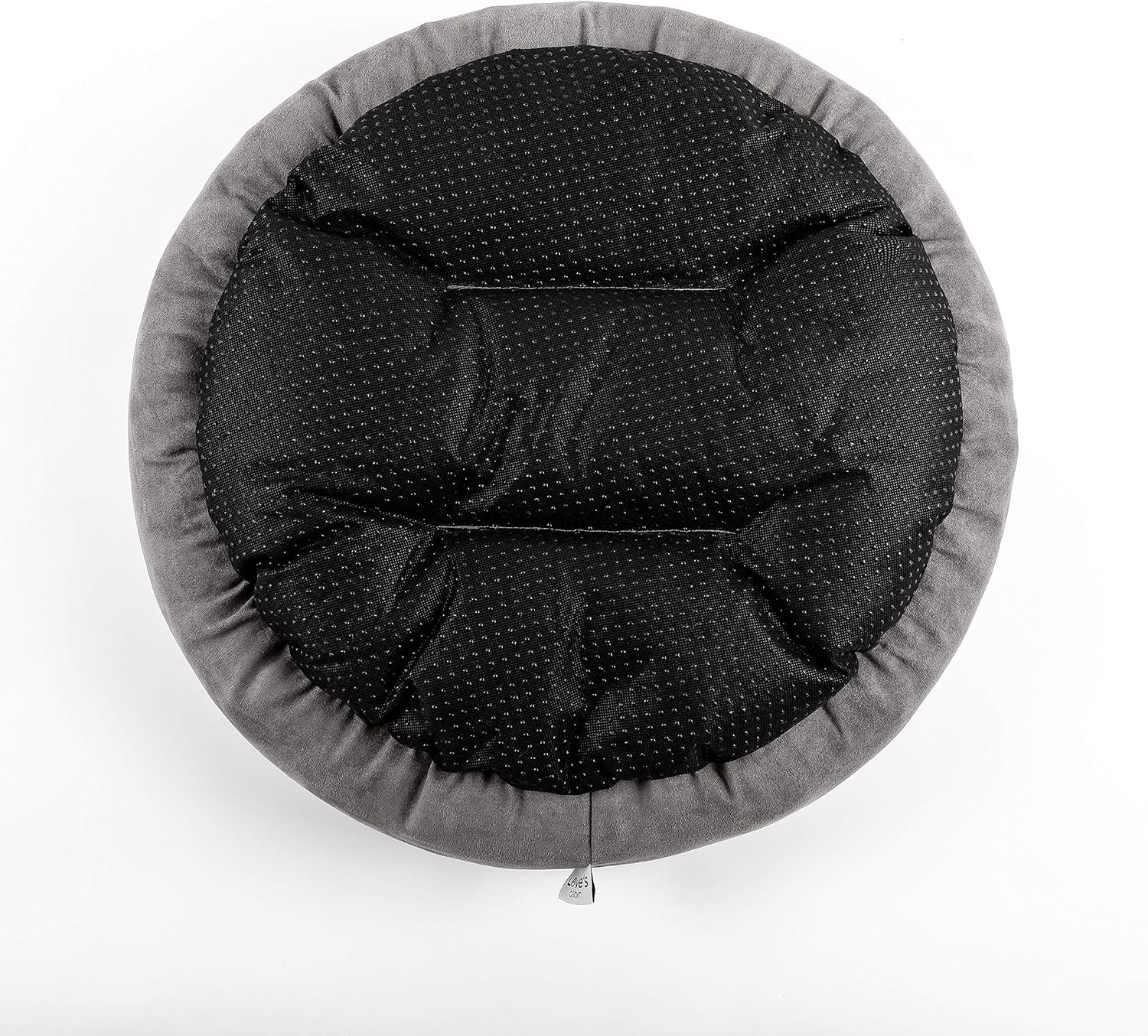 Love's cabin Round Donut Cat and Dog Cushion Bed, 20in Bed for Cats or Small Dogs, Anti-Slip & Water-Resistant Bottom, Super Soft Durable Fabric Pet Beds, Washable Luxury Cat & Dog Bed Gray