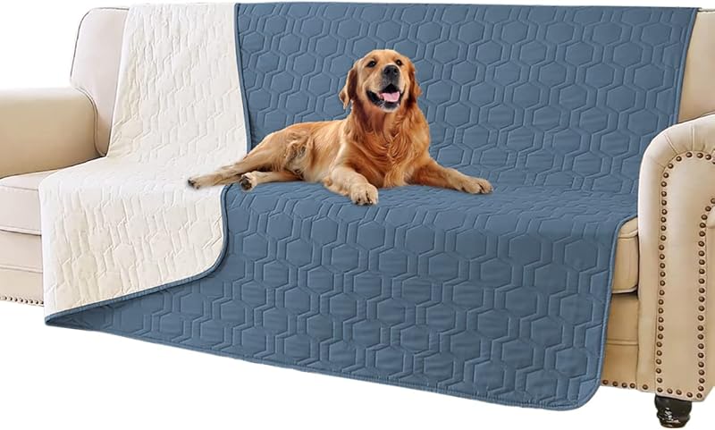 Waterproof and Anti-Slip Dog Bed Cover and Pet Blanket Sofa Pet Bed Mat ，car Incontinence Mattress Protectors Furniture Couch Cover for Most Cats Dogs, Pets（52x82-Ivory）