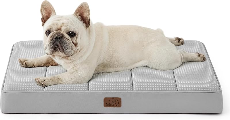 Bedsure Dog Bed Large Sized Dog - Orthopedic Waterproof Pet Beds with Removable Washable Cover, Egg Crate Foam Puppy Mat, Suitable for Pet Up to 65 lbs