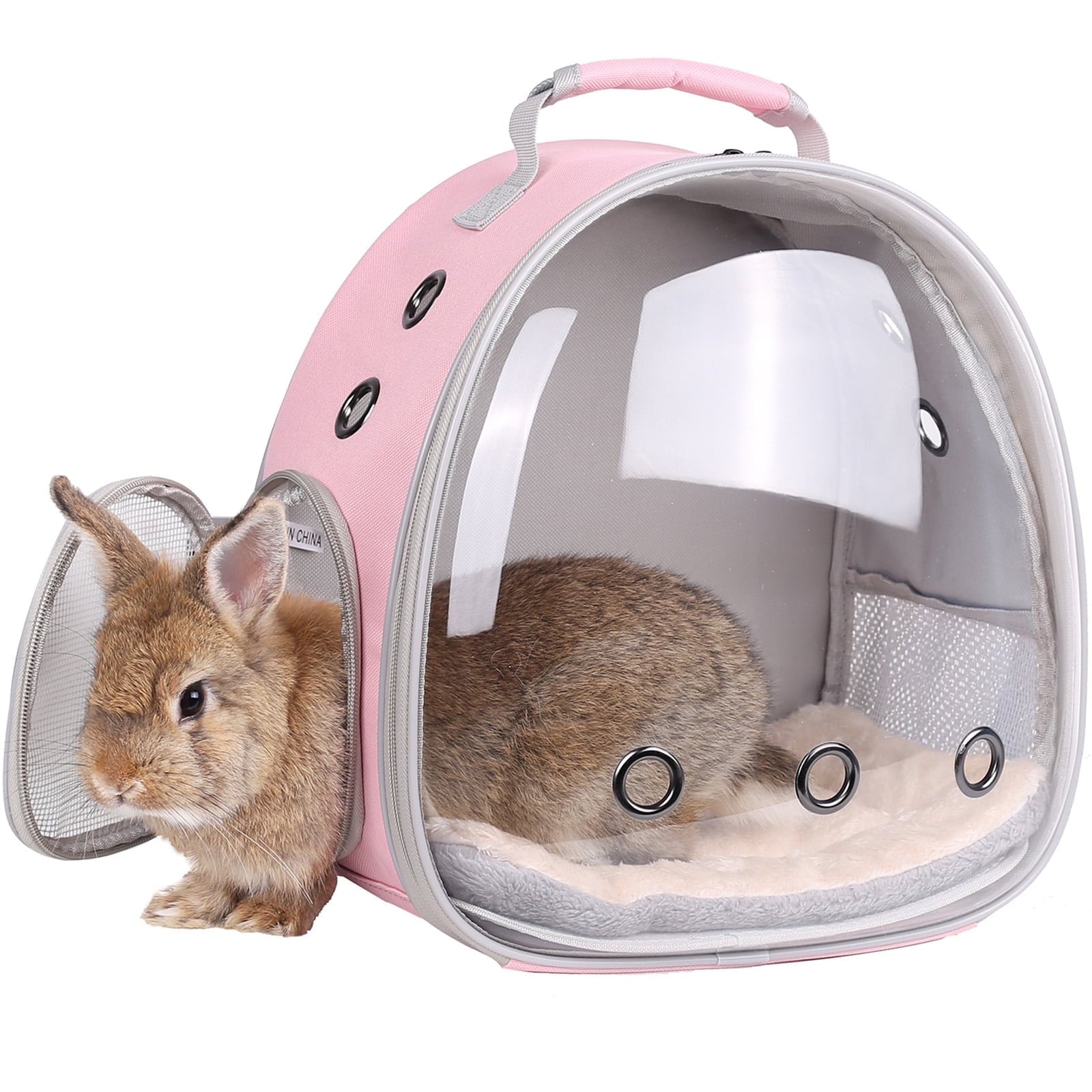 Portable Rabbit Backpack Carrier Space Capsule Bubble Window Pet Carrier Cage Travel for Bunny, Bearded Dragon, Squirrel, Tortoise, Bird, Lizard, Sugar Glider