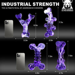 4-Pack Indestructible Chew Toys for Extra-Large Dogs - Aggressive Chewers, Durable Nylon Bone, Heavy Duty Long-Lasting Dog Toys for Large Breed & Strong Chewers