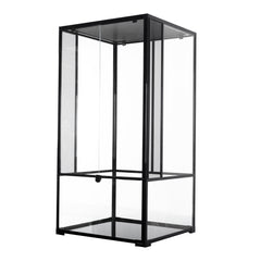REPTI-ZOO Reptile Knock Down Glass Terrarium with Double Hinge Door 24" x 24" x 48", 120 Gallon