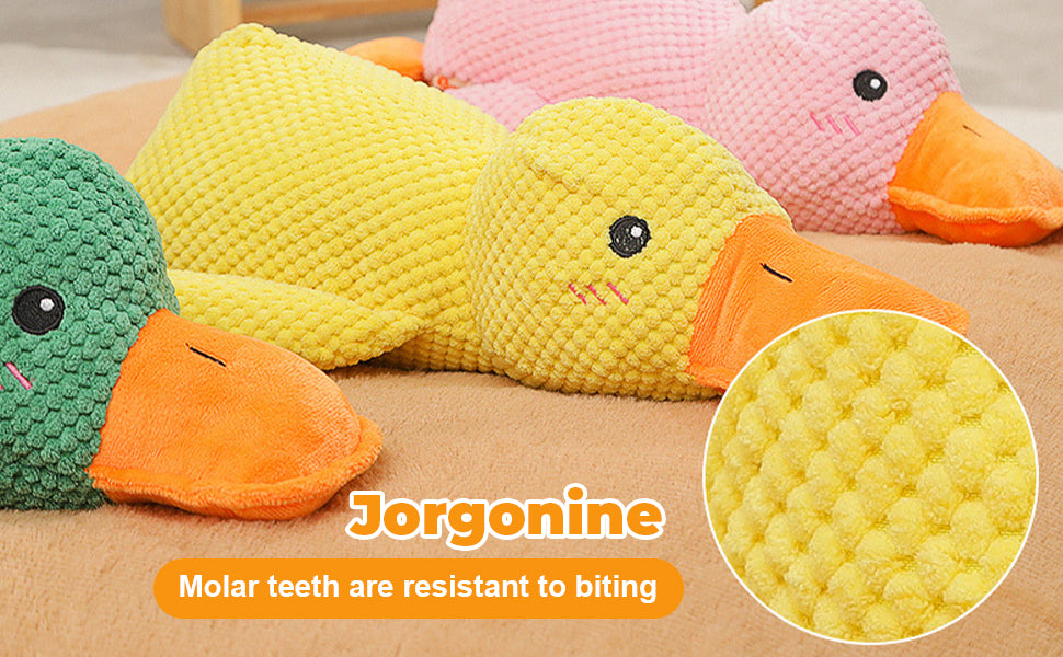 Duck Dog Toy for Dogs,2025 Upgrade Durable Calming Ducks Dog Toy,Squeak Dog Toys for Small Dogs Stuffed Duck Dog Toys for Puppy Small Dog Indoor Puppy Essentials (Yellow#)