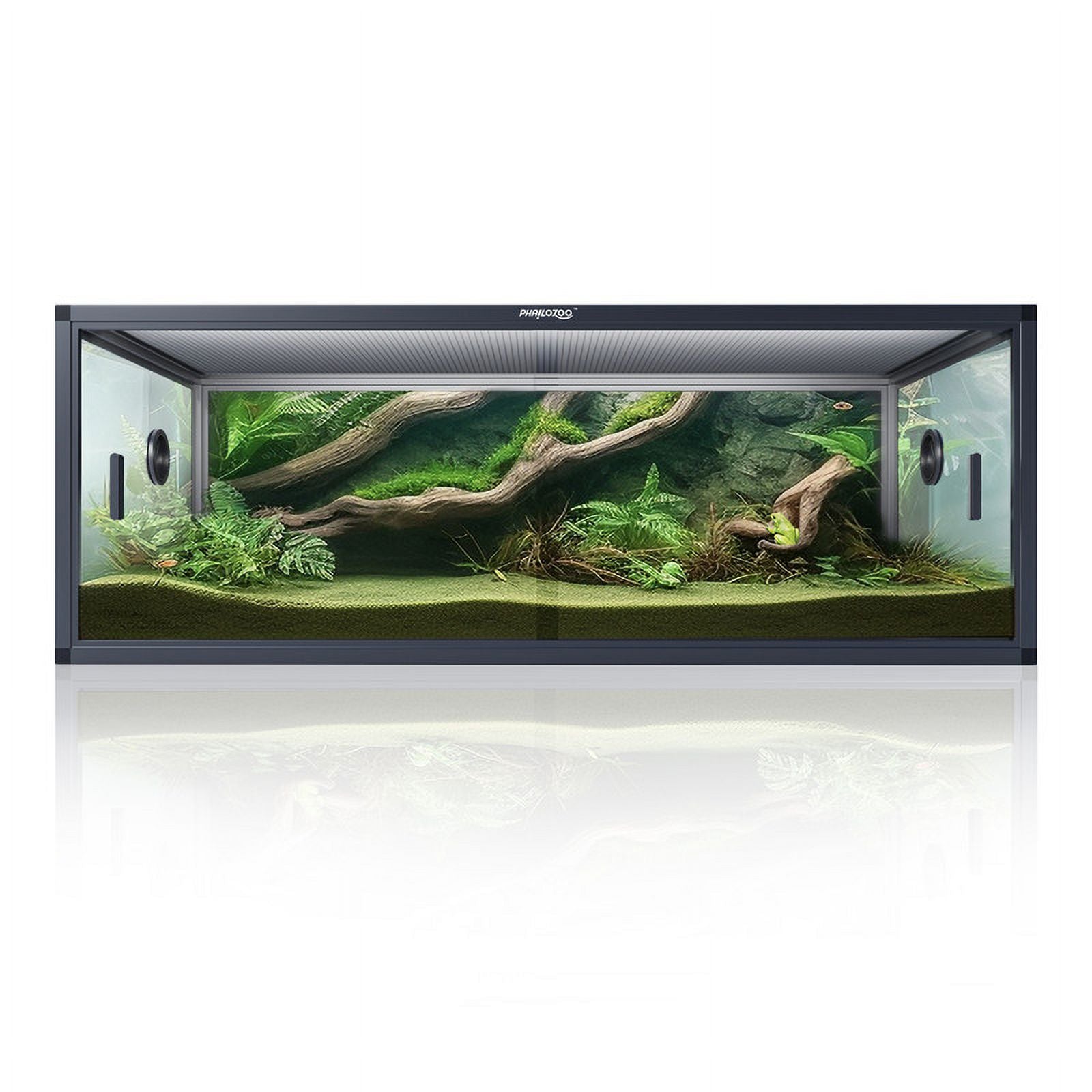 85 Gallon Reptile Enclosure, Front Opening Reptile Tank for Easy Maintenance, Reptile Terrarium with Top Screen Ventilation 48''x24''x18''