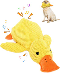9in Quack-Quack Duck Dog Toy, 2025 New The Mellow Dog Calming Dogs' Emotional Support for Indoor Puppy, Yellow Best Friends Calming Duck Toy for Dogs (Yellow)