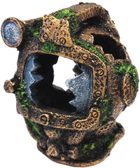 Penn-Plax Deco-Replicas Sunken Garden Diver Helmet Aquarium Ornament - Fish Tank Decoration - Small