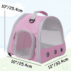 Breathable Guinea Pig Carrier Backpack with Nylon Mesh Window Portable Carrier for Bunny Bearded Dragon Bird Chinchilla Ferret Travel Outdoor