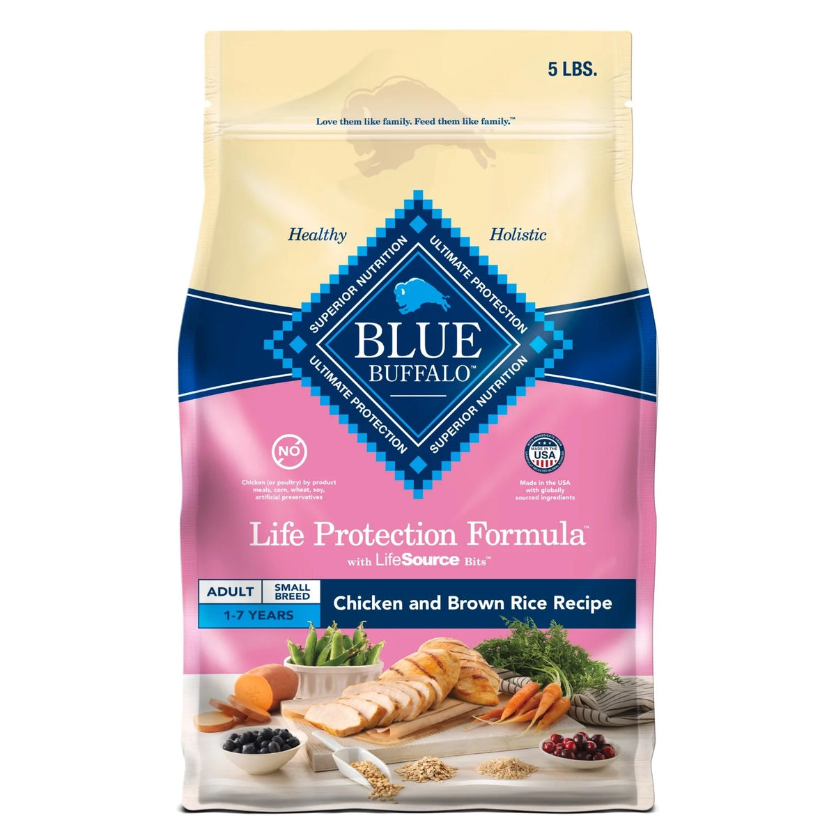 Blue Buffalo Life Protection Formula Small Breed Dry Dog Food Chicken & Brown Rice 5 lbs