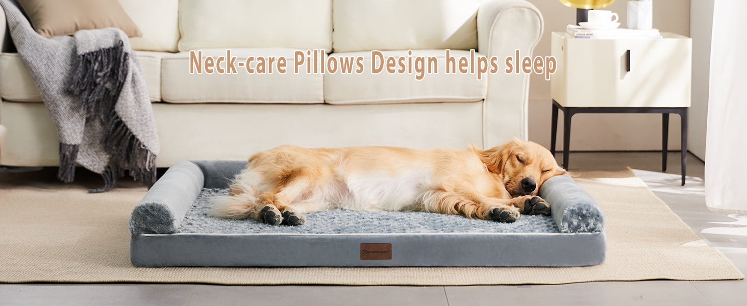 BFPETHOME Dog Beds for Large Dogs, Orthopedic Dog Bed for Medium Large Dogs,Big Waterproof Couch Pet Bed with Removable Washable Cover