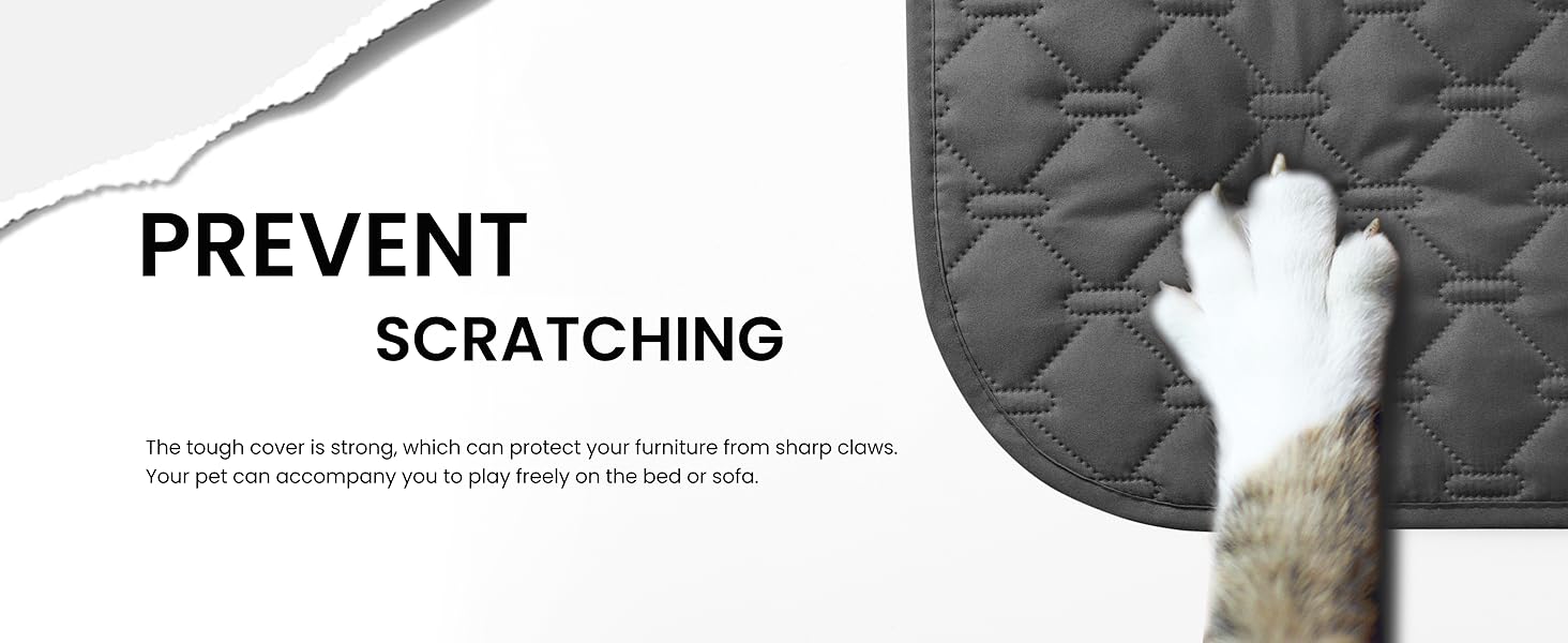 BEAKHOME 3X Stronger Waterproof Pet Blanket, Scratch Proof Furniture Protector for Dogs Cats, Reversible Cover 30x70 Inch, Dark Grey/Light Grey