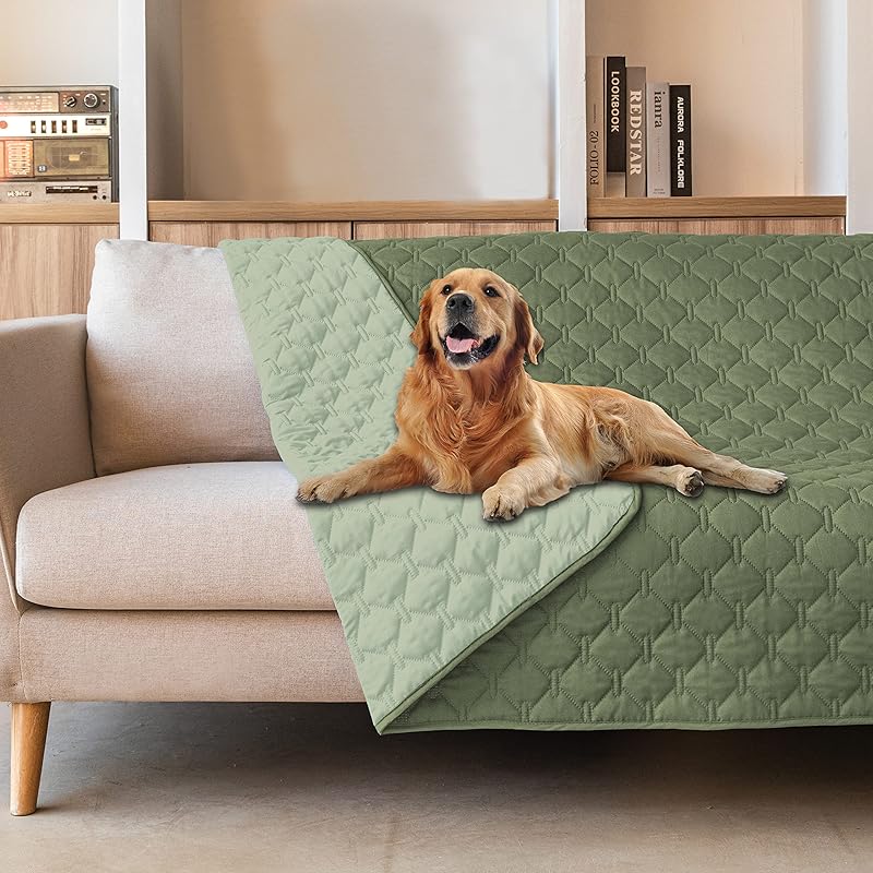 BEAKHOME 3X Stronger Waterproof Pet Blanket, Scratch Proof Furniture Protector for Dogs Cats, Reversible Cover 30x70 Inch, Dark Grey/Light Grey