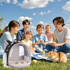 Portable Rabbit Backpack Carrier Space Capsule Bubble Window Pet Carrier Cage Travel for Bunny, Bearded Dragon, Squirrel, Tortoise, Bird, Lizard, Sugar Glider