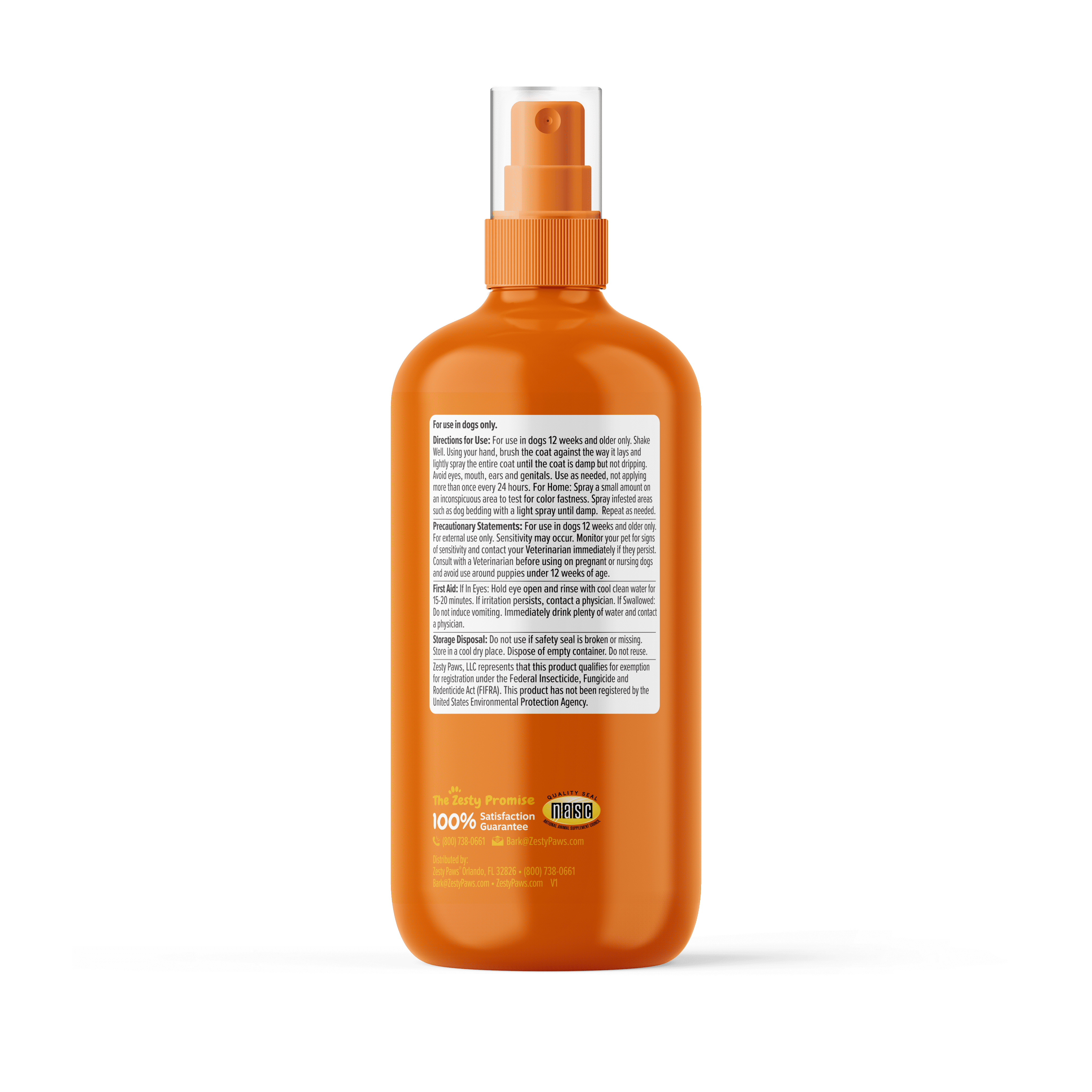 Zesty Paws Flea & Tick Spray for Dogs, to Repel & Kill Flea & Ticks, 16oz Bottle