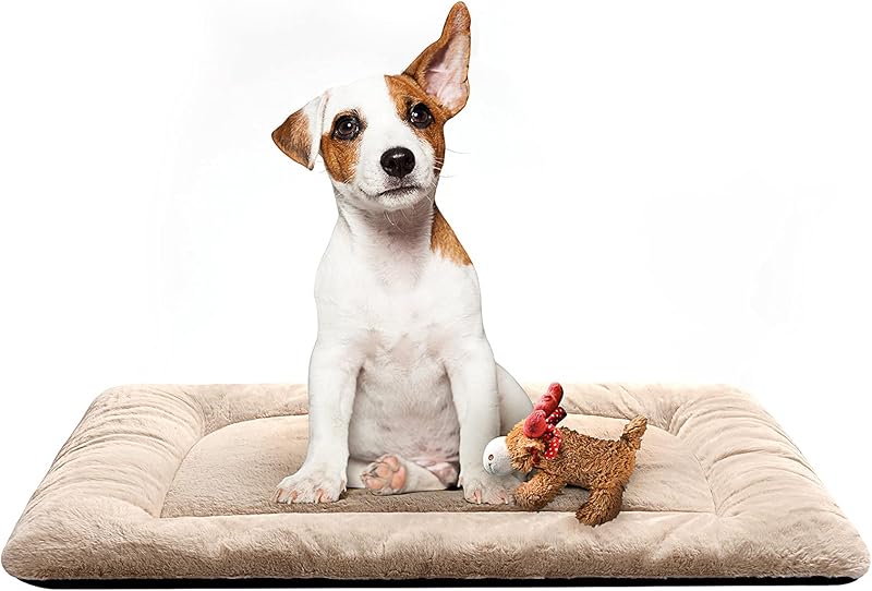 Dog Beds Crate Pad for Medium/Large Dogs Fit Metal,Ultra Soft, Washable & Anti-Slip Kennel Pad for Dogs Cozy Sleeping Mat,Gray 36inch