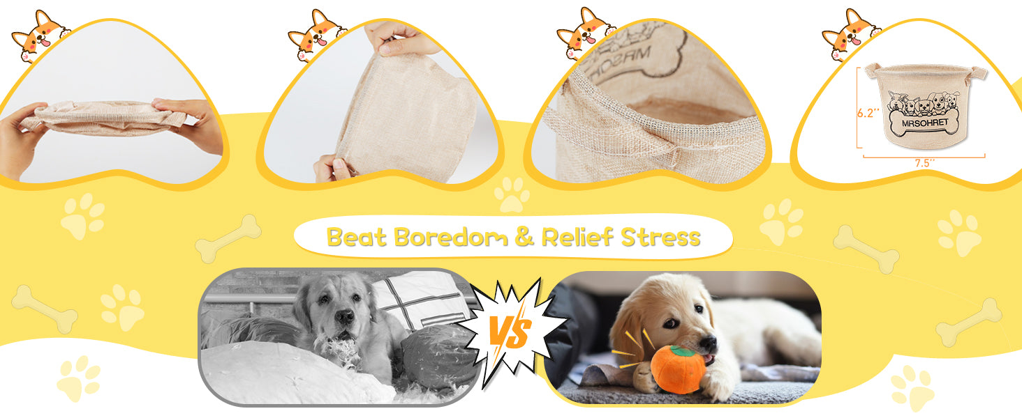 Squeaky Dog Toys, 15Pcs Small Plush Puppy Toy, Dog Toys to Keep Them Busy, Interactive Squeak Stuffed Toys for Small Medium Dogs with Basket, Reduce Boredom and Teeth Cleaning