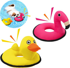 Squeaky Dog Toys, Floating Dog Toys for Indoor or Outward Play, Swim Ring Design Interactive Dog Gifts for Small and Medium Dogs - 2pack
