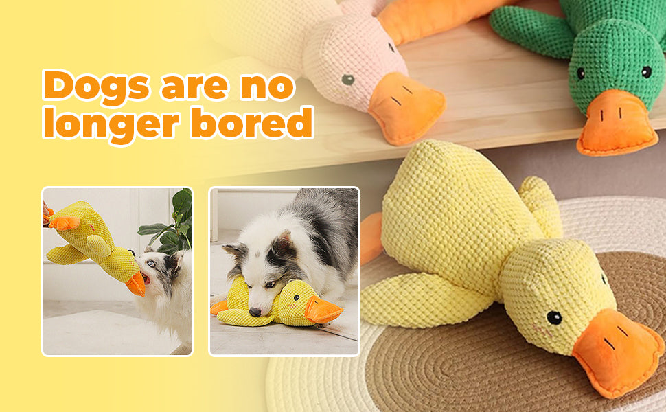 Duck Dog Toy for Dogs,2025 Upgrade Durable Calming Ducks Dog Toy,Squeak Dog Toys for Small Dogs Stuffed Duck Dog Toys for Puppy Small Dog Indoor Puppy Essentials (Yellow#)