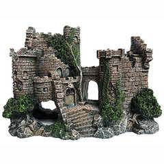 SLOCME Resin Castle Aquarium Ornament – Fish Tank Castle Decoration for Freshwater & Saltwater, Medium Size
