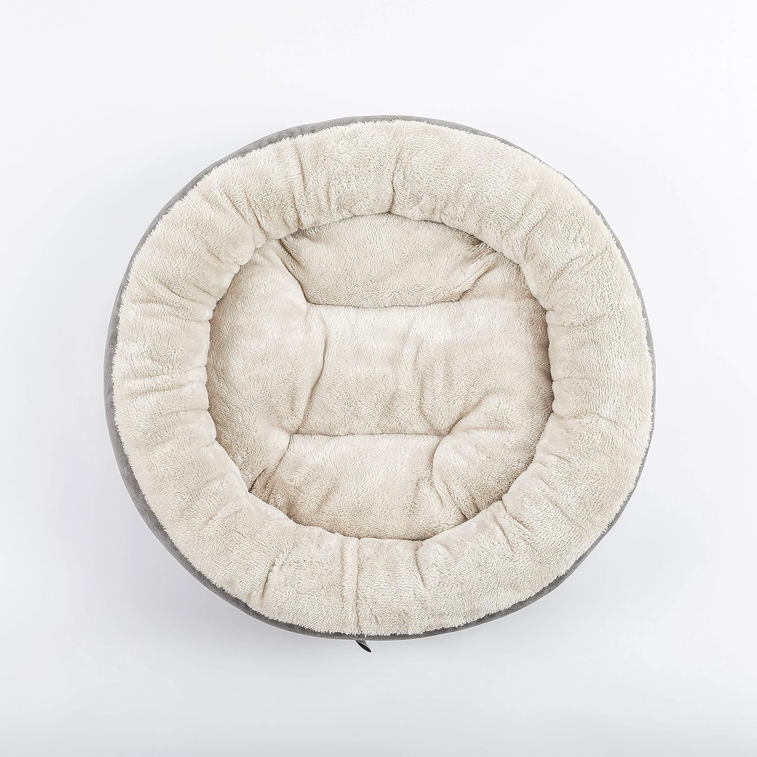 Love's cabin Round Donut Cat and Dog Cushion Bed, 20in Bed for Cats or Small Dogs, Anti-Slip & Water-Resistant Bottom, Super Soft Durable Fabric Pet Beds, Washable Luxury Cat & Dog Bed Gray